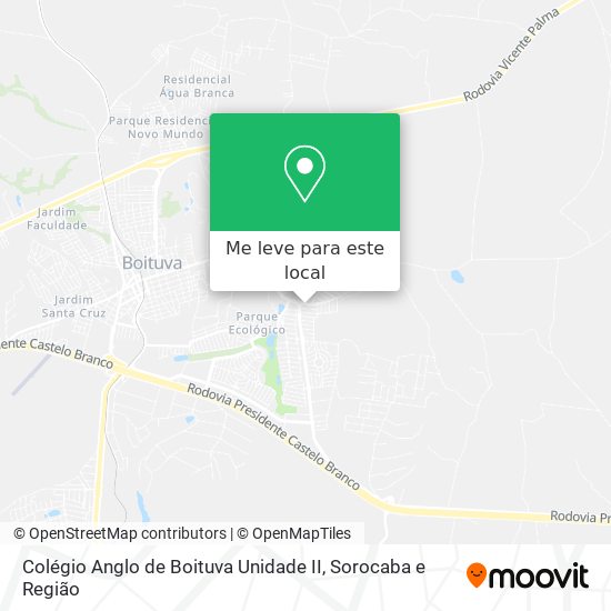 Colégio Anglo de Boituva Unidade II mapa