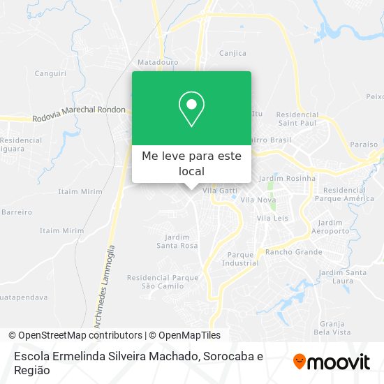 Escola Ermelinda Silveira Machado mapa