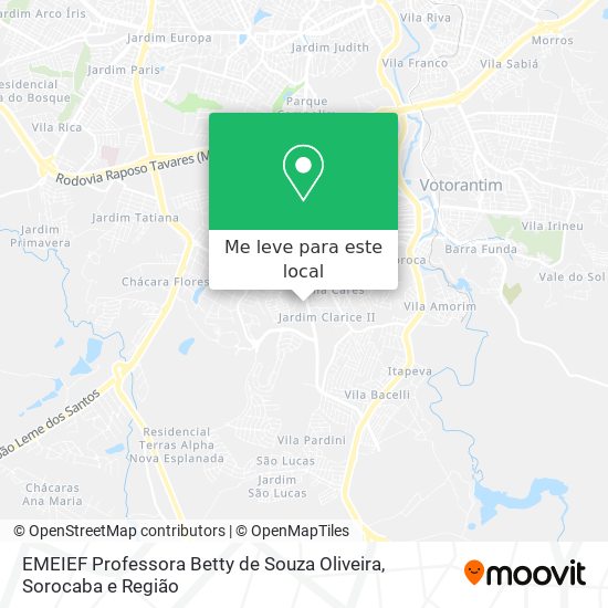 EMEIEF  Professora Betty de Souza Oliveira mapa