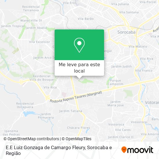 E.E Luiz Gonzaga de Camargo Fleury mapa