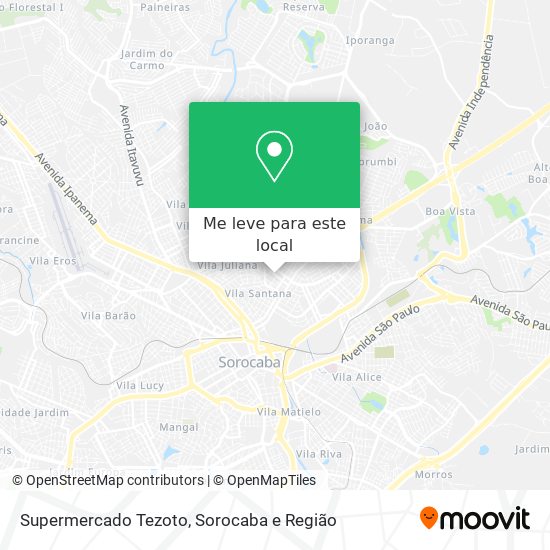 Supermercado Tezoto mapa