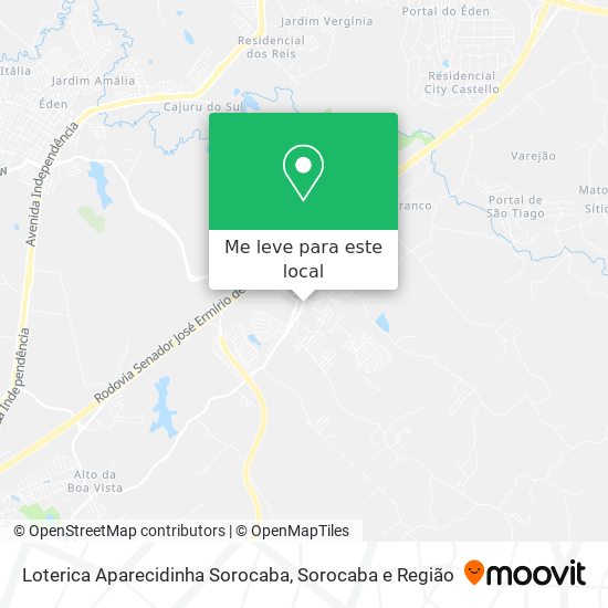 Loterica Aparecidinha Sorocaba mapa