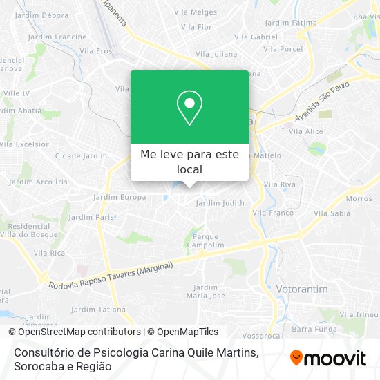 Consultório de Psicologia Carina Quile Martins mapa