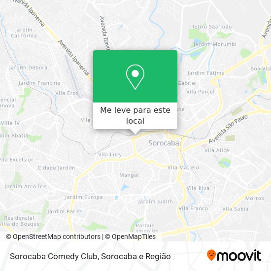 Sorocaba Comedy Club mapa
