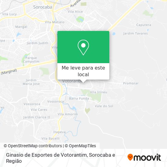 Ginasio de Esportes de Votorantim mapa