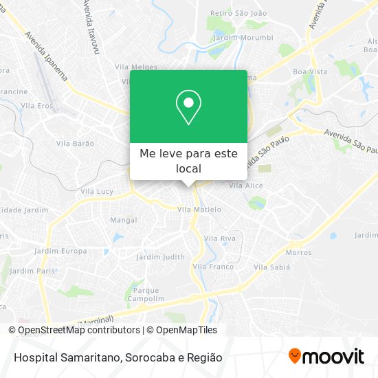 Hospital Samaritano mapa