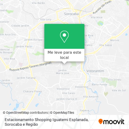 Estacionamento Shopping Iguatemi Esplanada mapa