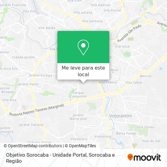 Objetivo Sorocaba - Unidade Portal mapa