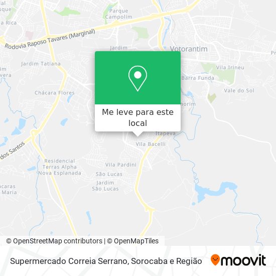 Supermercado Correia Serrano mapa