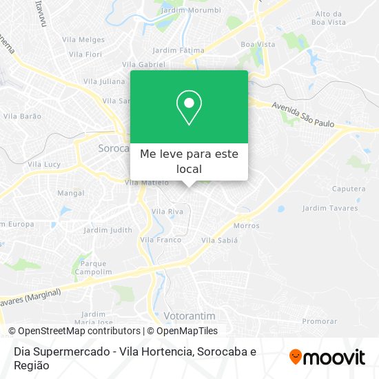 Dia Supermercado - Vila Hortencia mapa