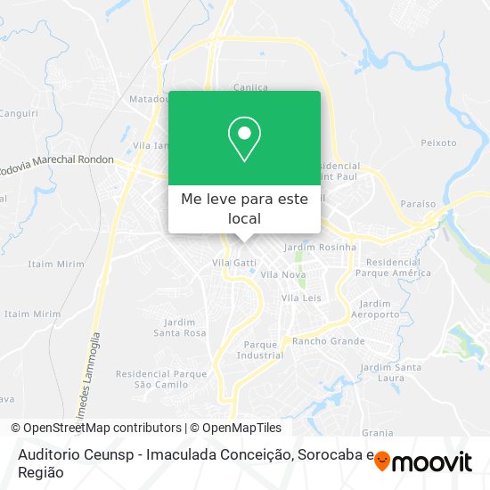 Auditorio Ceunsp - Imaculada Conceição mapa