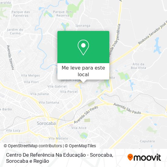 Centro De Referência Na Educação - Sorocaba mapa