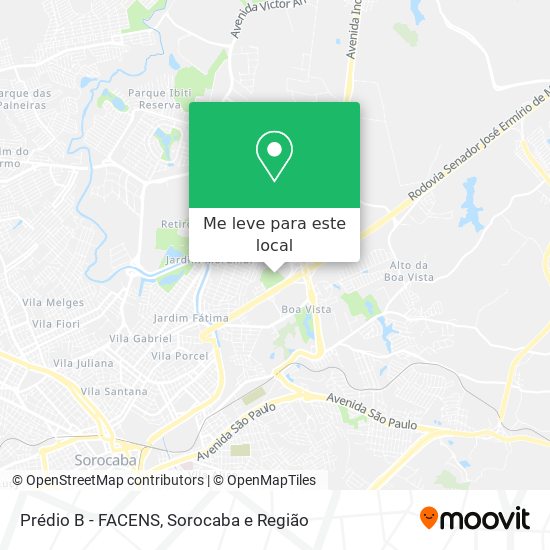 Prédio B - FACENS mapa