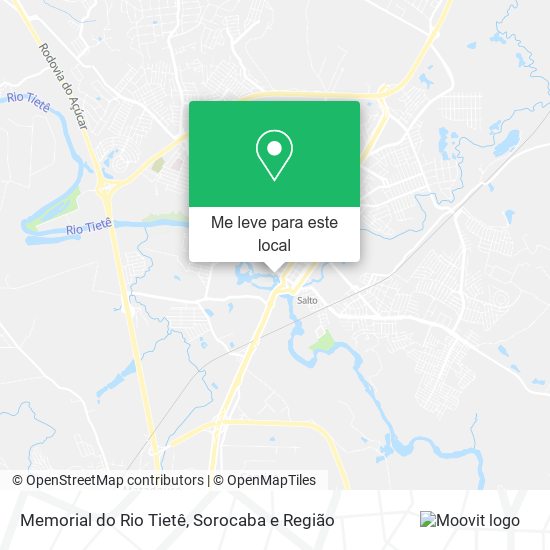 Memorial do Rio Tietê mapa