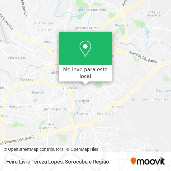 Feira Livre Tereza Lopes mapa
