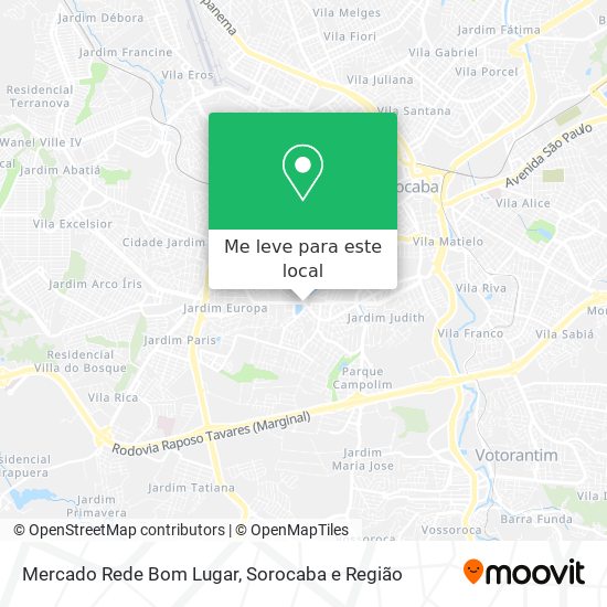 Mercado Rede Bom Lugar mapa