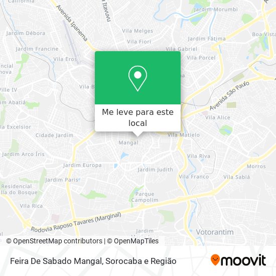 Feira De Sabado Mangal mapa