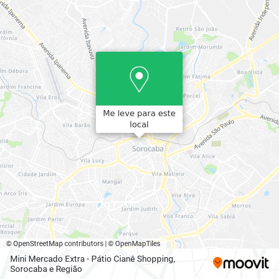 Mini Mercado Extra - Pátio Cianê Shopping mapa