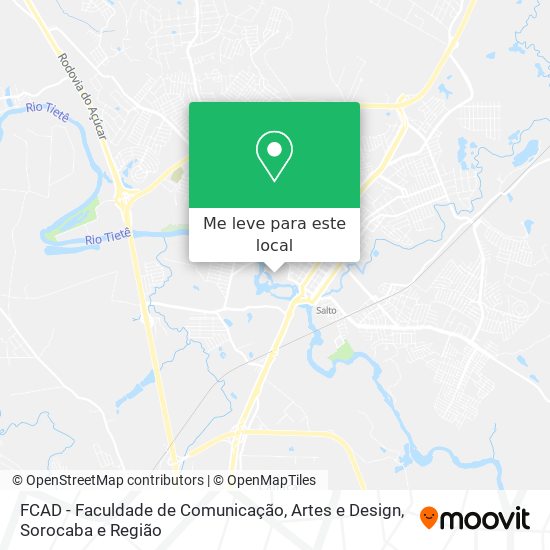 FCAD - Faculdade de Comunicação, Artes e Design mapa