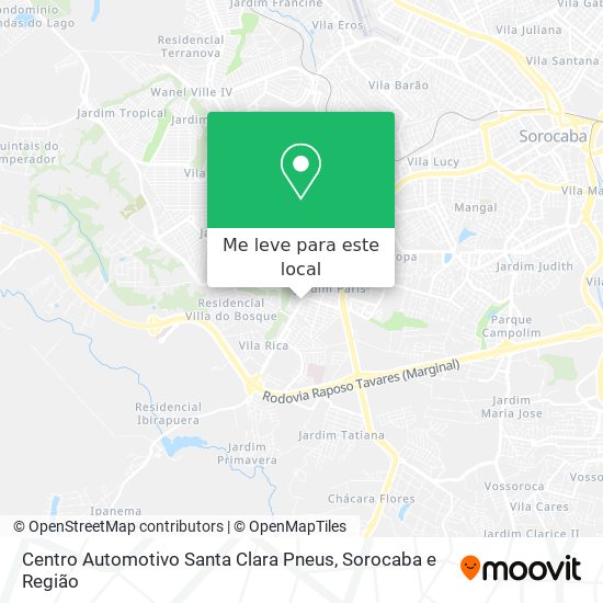 Centro Automotivo Santa Clara Pneus mapa