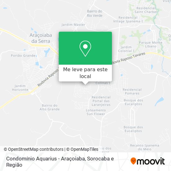 Condomínio Aquarius - Araçoiaba mapa
