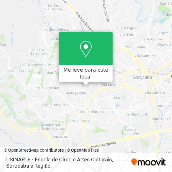 USINARTE - Escola de Circo e Artes Culturais mapa