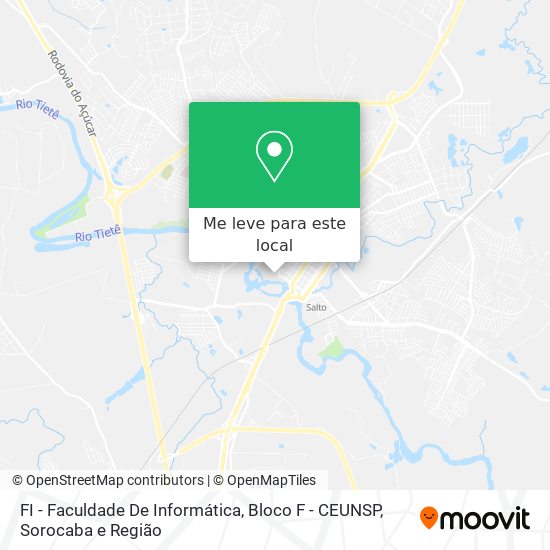 FI - Faculdade De Informática, Bloco F - CEUNSP mapa