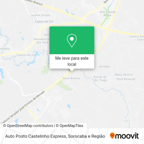 Auto Posto Castelinho Express mapa