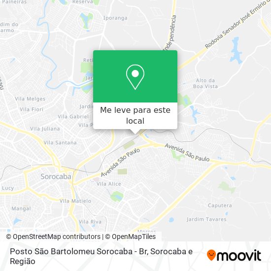 Posto São Bartolomeu Sorocaba - Br mapa
