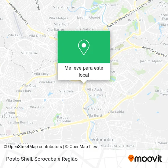 Posto Shell mapa