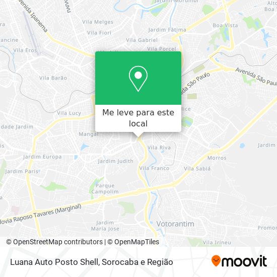 Luana Auto Posto Shell mapa