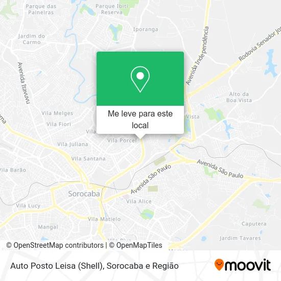Auto Posto Leisa (Shell) mapa