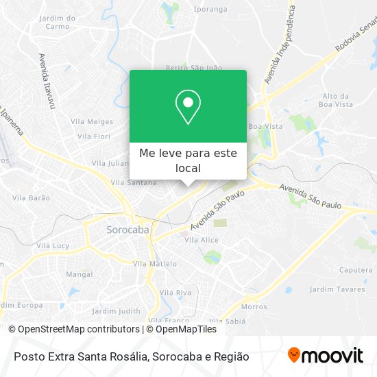 Posto Extra Santa Rosália mapa