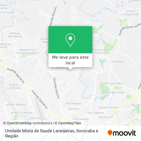 Unidade Mista  de Saude Laranjeiras mapa