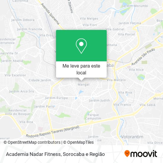 Academia Nadar Fitness mapa