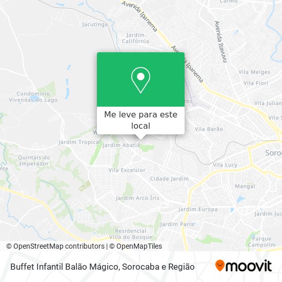 Buffet Infantil Balão Mágico mapa