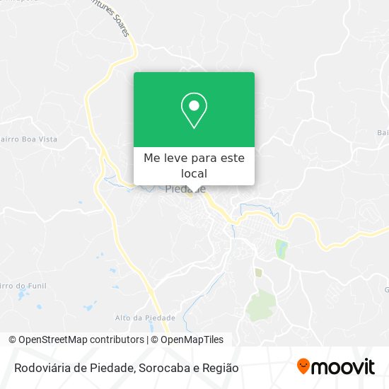 Rodoviária de Piedade mapa