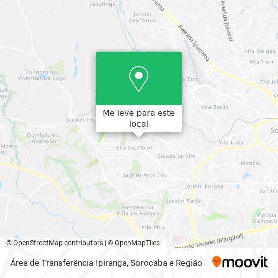 Área de Transferência Ipiranga mapa