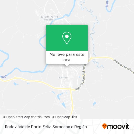 Rodoviária de Porto Feliz mapa
