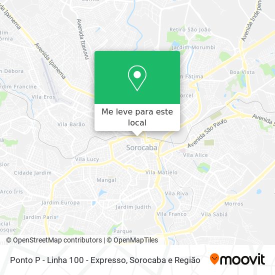 Ponto P - Linha 100 - Expresso mapa