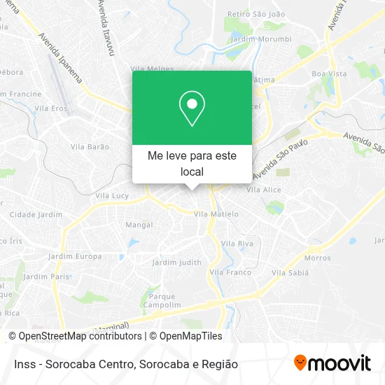 Inss - Sorocaba Centro mapa