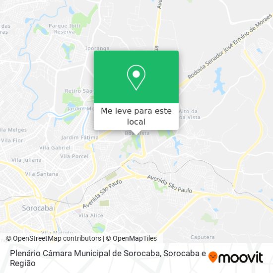 Plenário Câmara Municipal de Sorocaba mapa