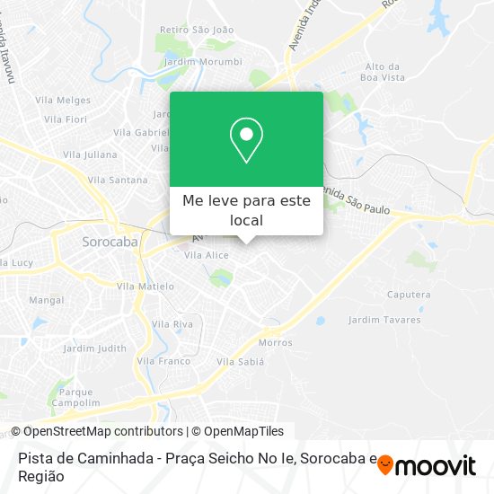 Pista de Caminhada - Praça Seicho No Ie mapa