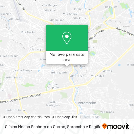 Clínica Nossa Senhora do Carmo mapa