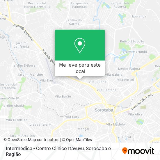 Intermédica - Centro Clínico Itavuvu mapa