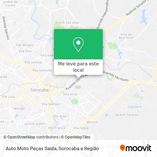 Auto Moto Peças Saída mapa