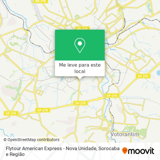 Flytour American Express - Nova Unidade mapa