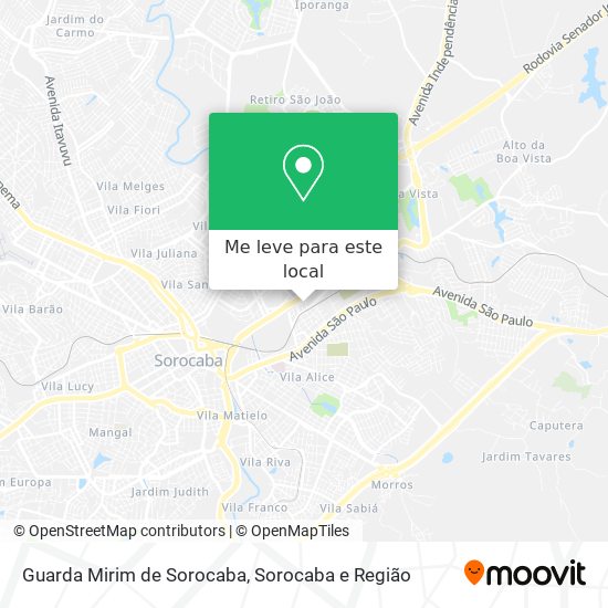 Guarda Mirim de Sorocaba mapa