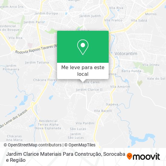 Jardim Clarice Materiais Para Construção mapa