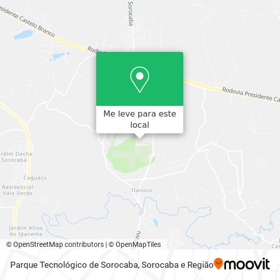 Parque Tecnológico de Sorocaba mapa